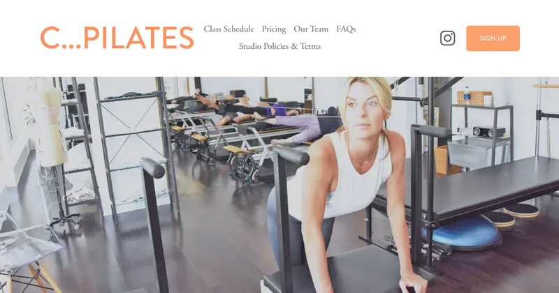 C Pilates website preview