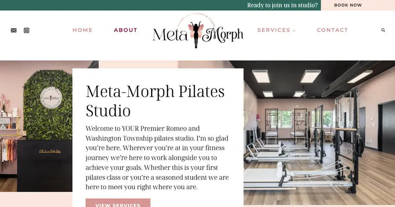 Meta-Morph Pilates Studio website preview