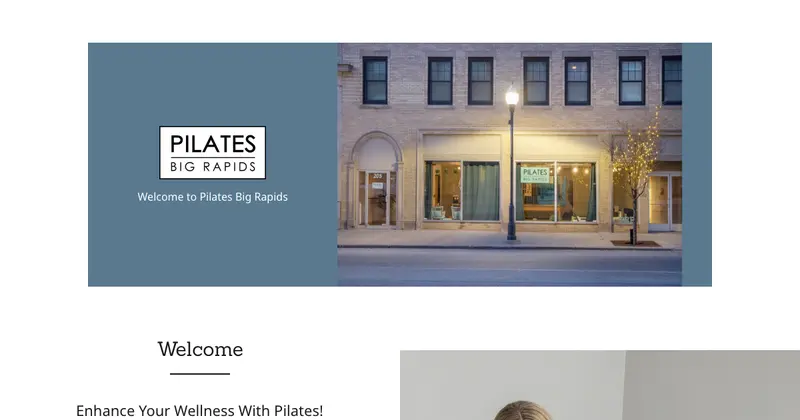 Pilates Big Rapids website preview
