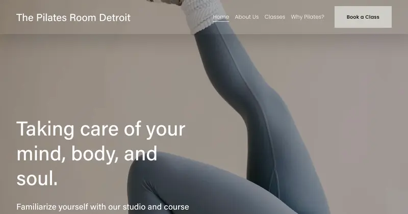 The Pilates Room website preview